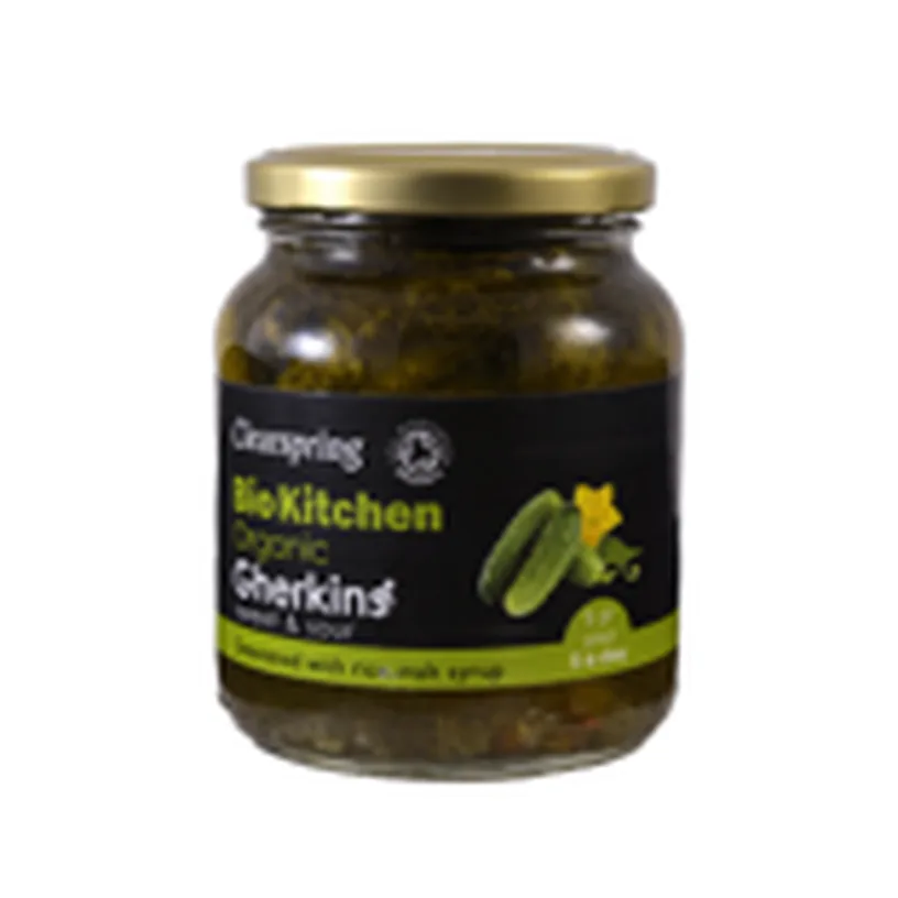 Clearspring Bio Kitchen مخلل خيار صغير عضوي حلو وحامض