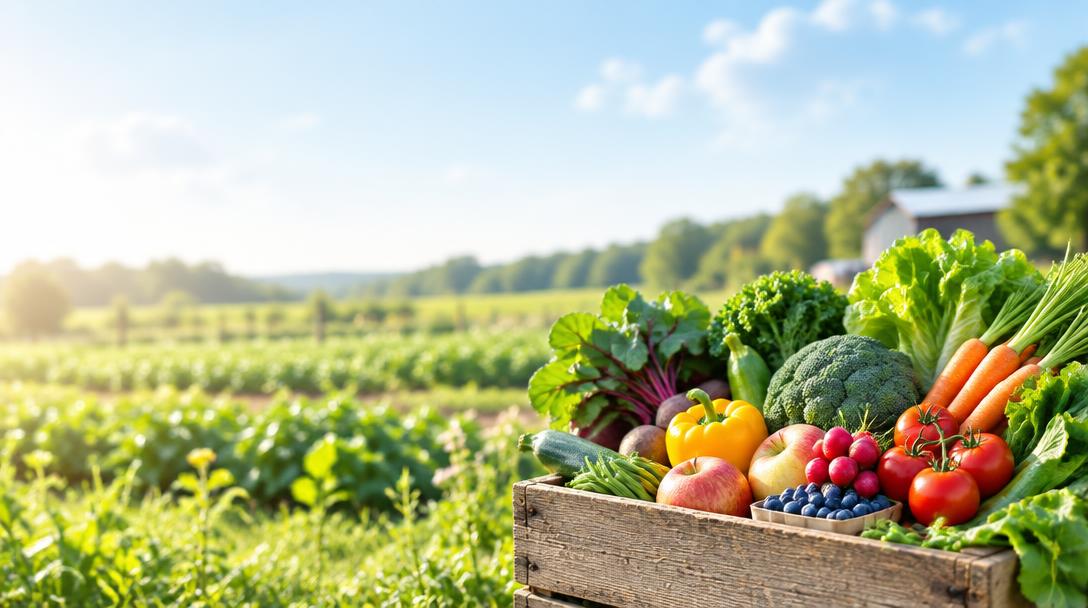 طازج من المزارع العضوية