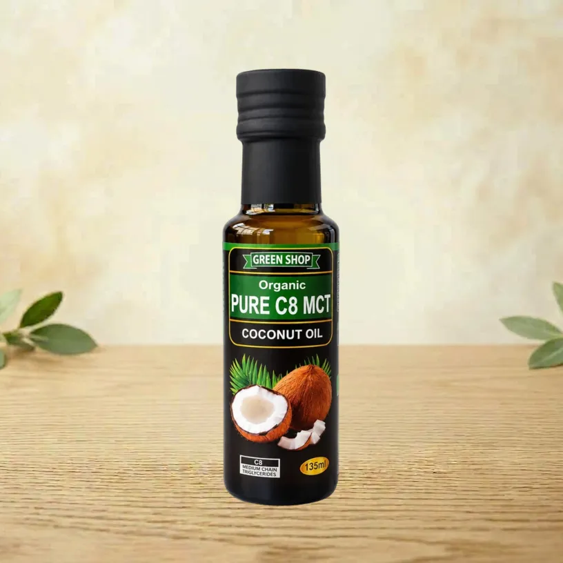 زيت MCT النقي C8 من جوز الهند العضوي Green Shop – 135مل