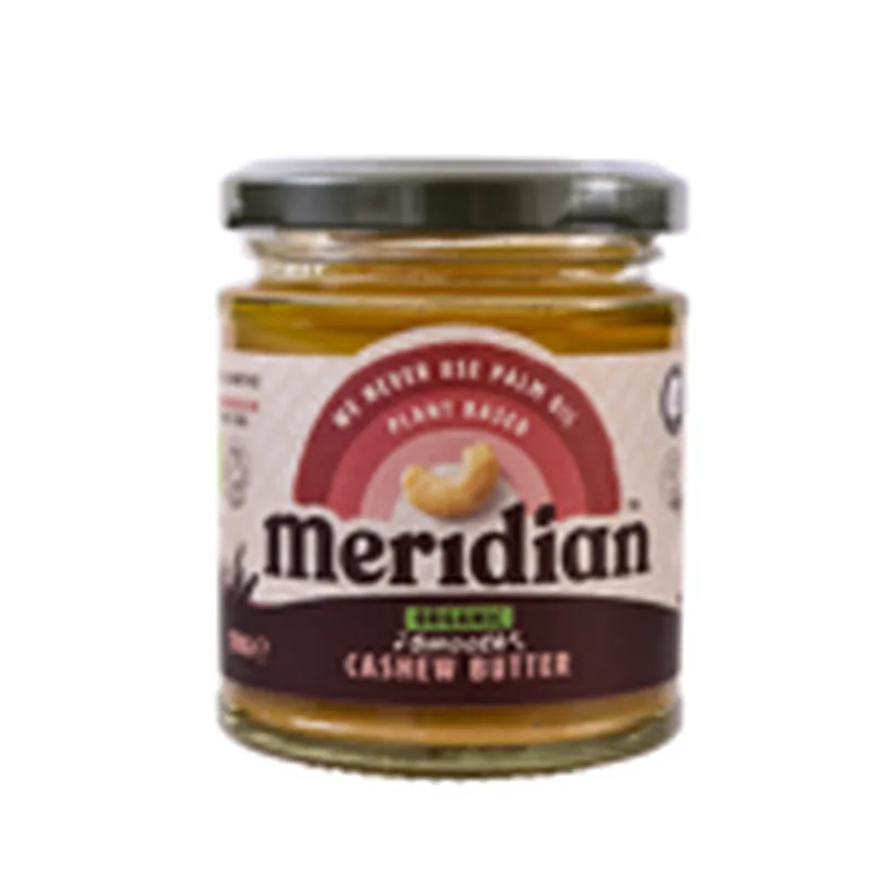زبدة الكاجو العضوية الناعمة Meridian – 170غ