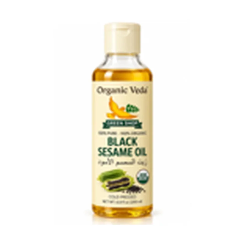 زيت السمسم الأسود العضوي من Organic Veda، 200مل