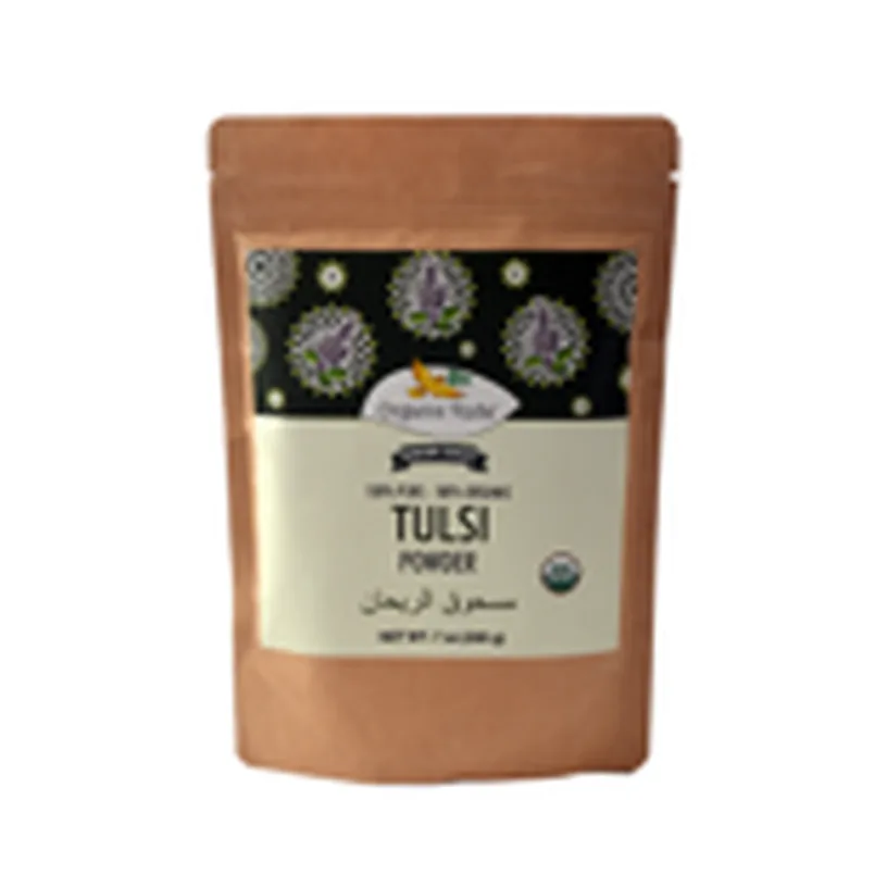 مسحوق التولسي (الريحان المقدس) العضوي من Organic Veda، 200غ